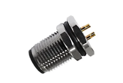M12 vīrišķā lodēšanas tips ar priekšpusi piestiprināts A-Kods 8PIN M12*1.0