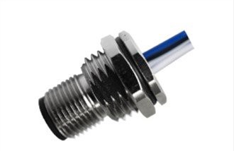 M12 vīrišķā lodēšanas tips, priekšpusē piestiprināts A-Kods 17PIN M16*1,5 vads 0,5 M