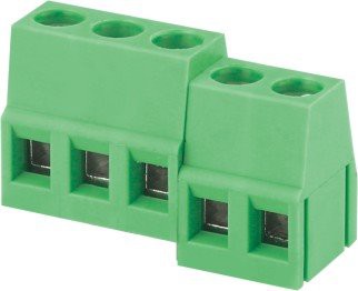 Taisnā leņķa skrūvju spaiļu bloks 5,0 mm